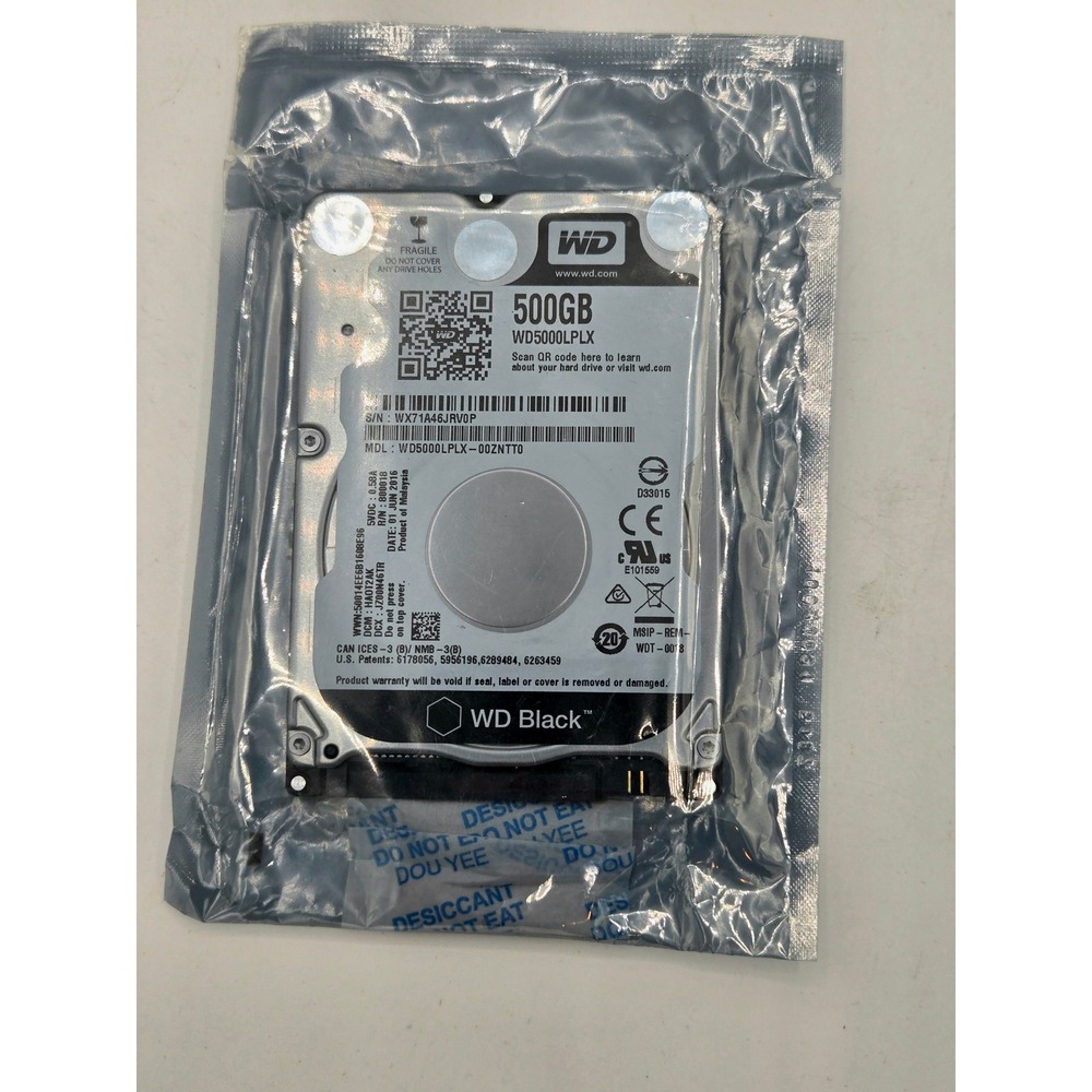 WD Black 500GB 2.5"‎ Hard Drive (WD5000LPLX)